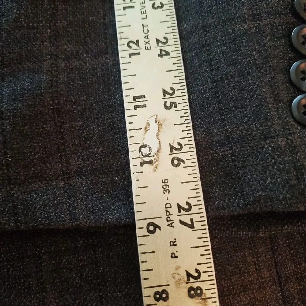 Pronto Uomo Platinum 100% Wool Mens 48L Blazer Suit Jacket Sport Coat Brown Grey